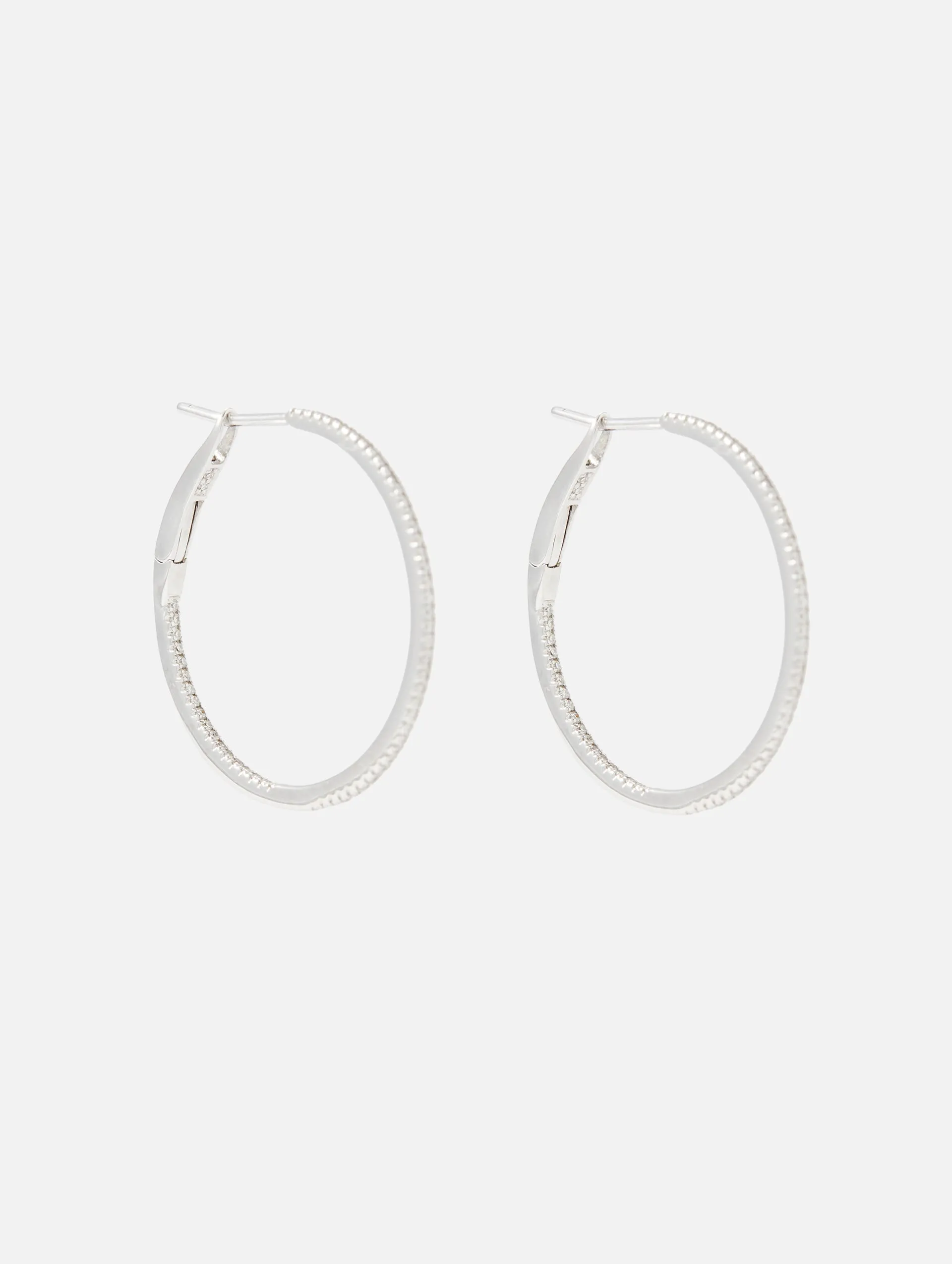 1 Pave Diamond Hoops