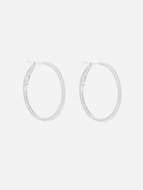 1 Pave Diamond Hoops