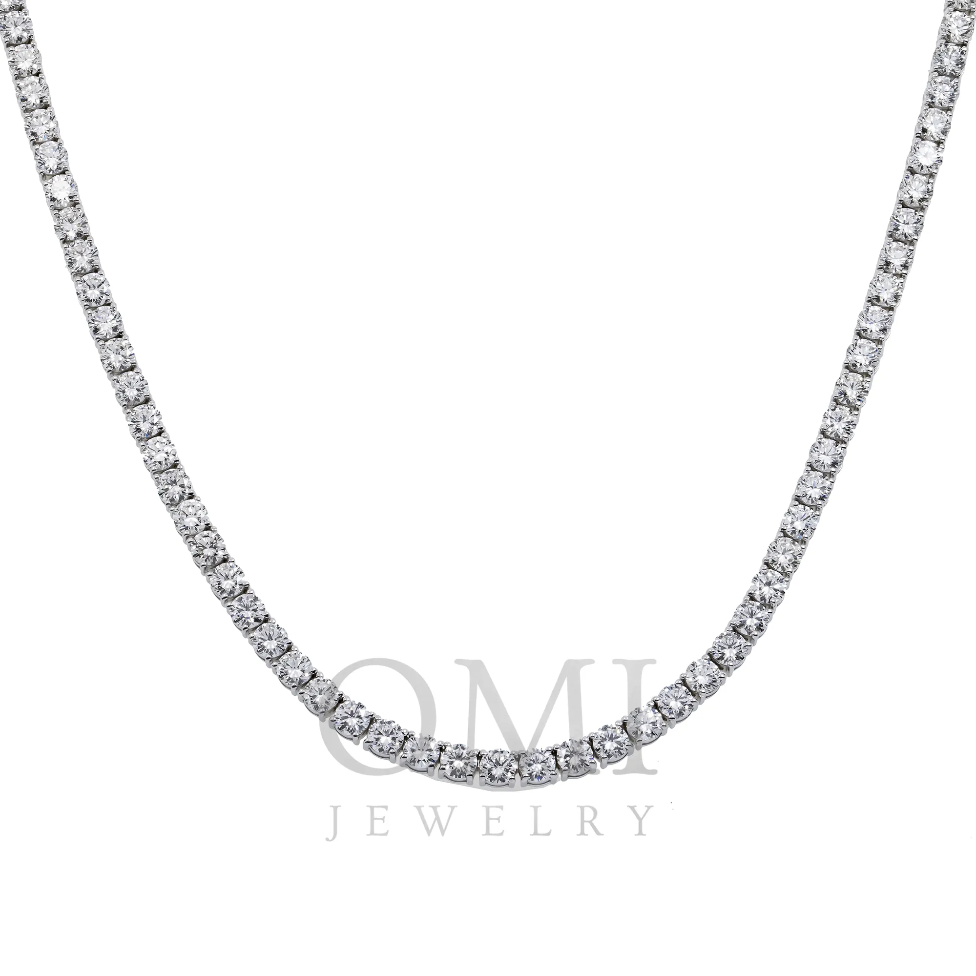 14K GOLD ROUND DIAMOND TENNIS CHAIN 37.48 CT