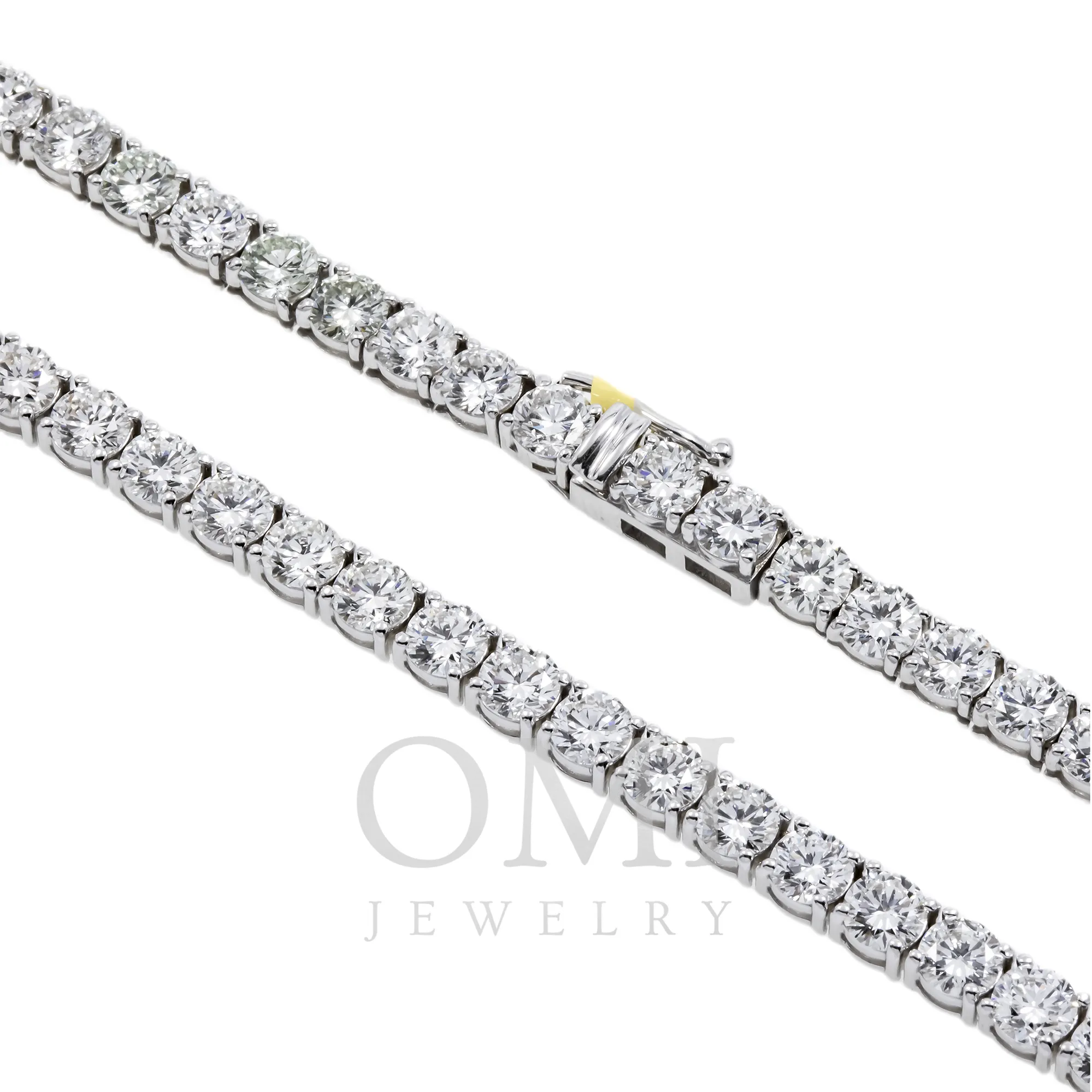 14K GOLD ROUND DIAMOND TENNIS CHAIN 37.48 CT