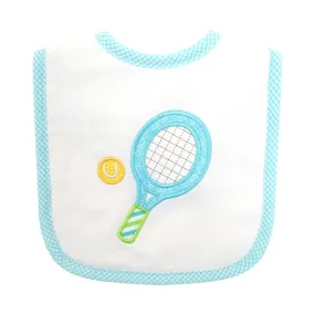 3 Martha's Blue Tennis Feeding Bib