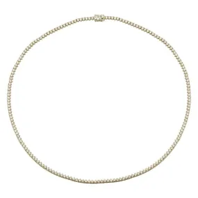 3 Prong Diamond Tennis Necklace