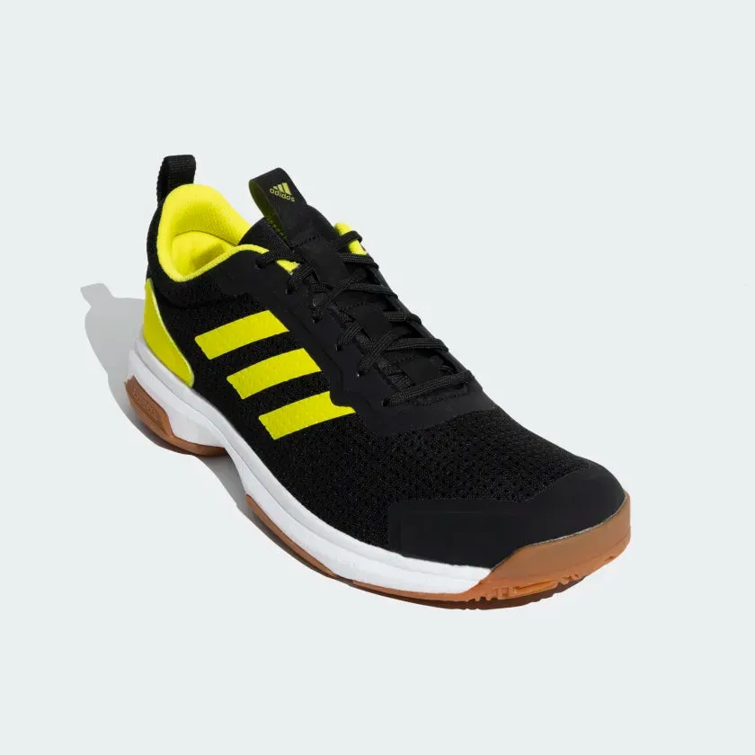 Adidas 21 NDR V2 Badminton Shoes - Core Black/Acid Yellow