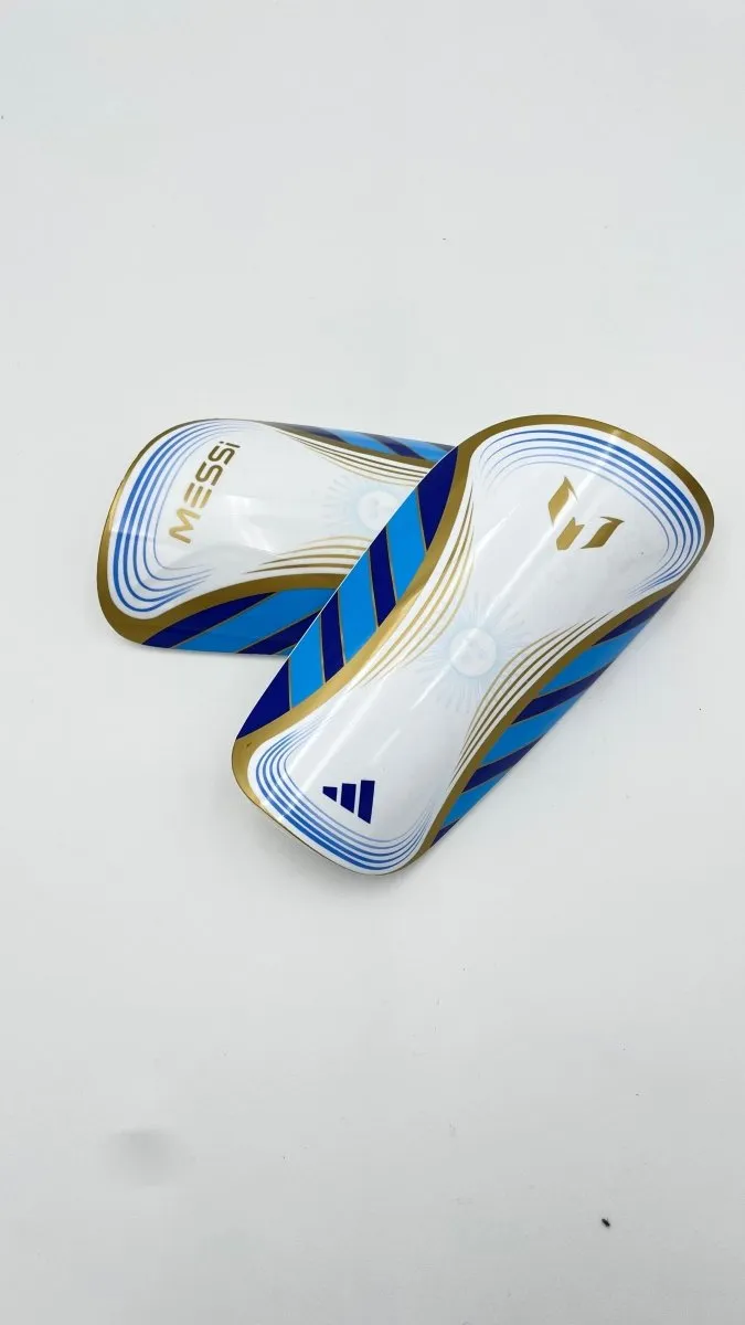 ADIDAS MESSI CLUB WHITE/BLUE SHIN GUARDS