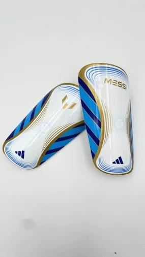 ADIDAS MESSI CLUB WHITE/BLUE SHIN GUARDS