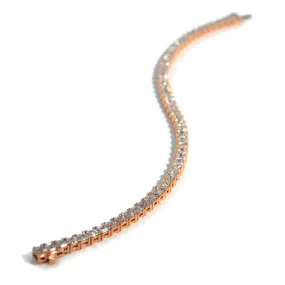 AFJ Diamond Collection  - Asscher-cut Diamond Tennis Bracelet, 18k Rose Gold