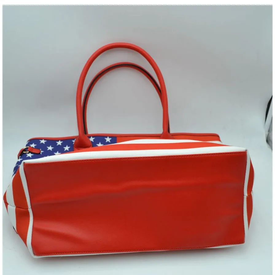 American Flag Tote - leopard