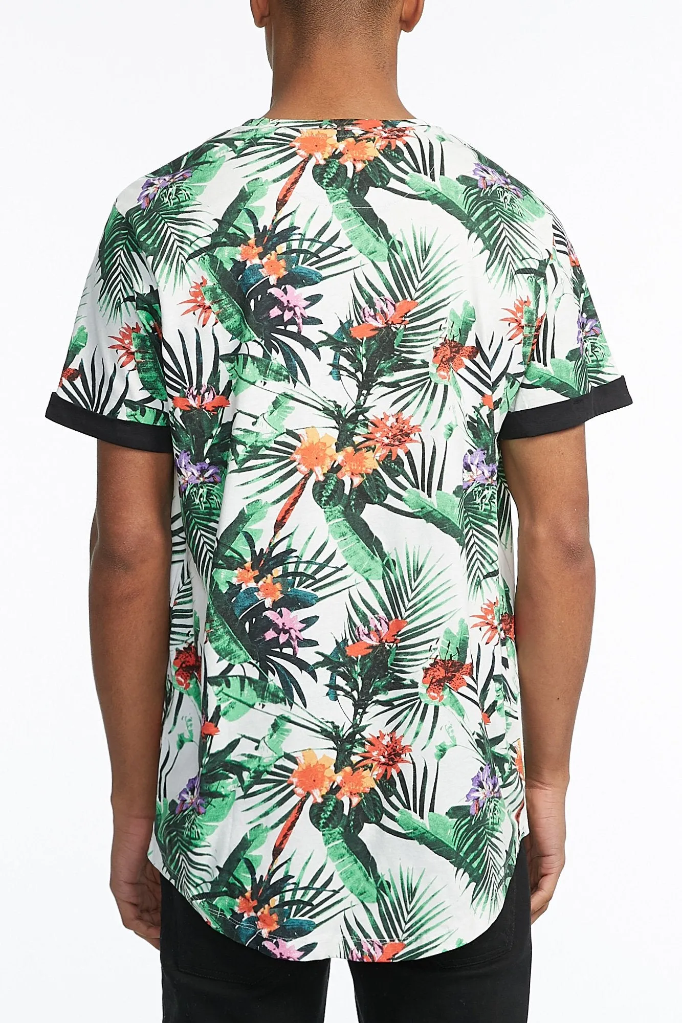 Amnesia Guys Tropical Black Pocket Tee