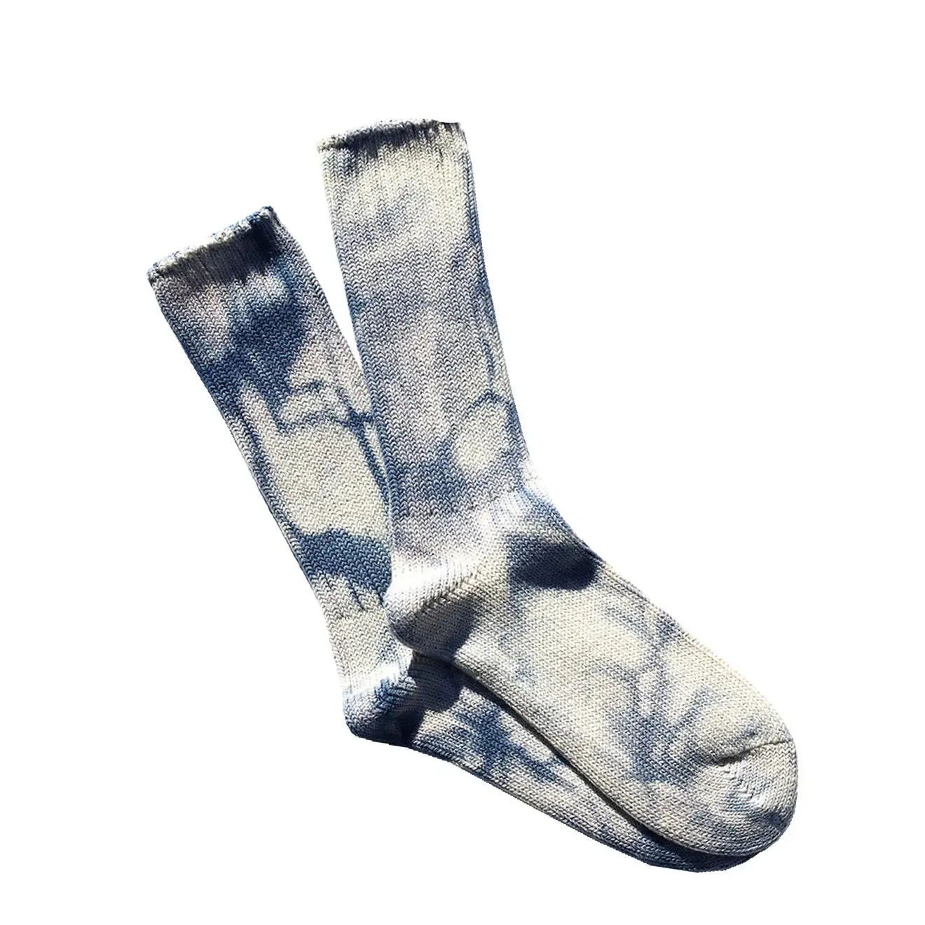 Anonymous Ism Uneven Dye Crew Socks Navy