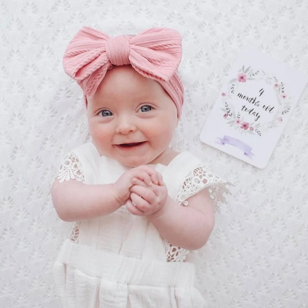 Baby Top Knot Double Bow Headband Rouge