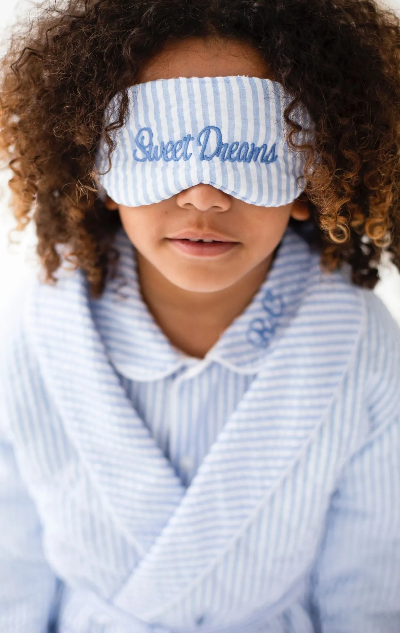 Boys Sweet Dreams Seersucker Eyemask