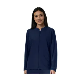 Carhartt Women's Front Zip Scrub Jacket - Navy