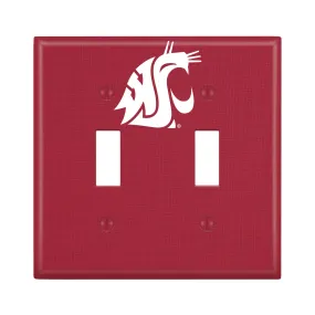 Crimson WSU Double Light Switch Cover