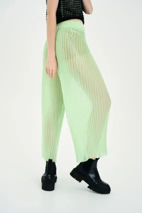 DAISY ORGANZA SHEER WIDE LEG PANTS