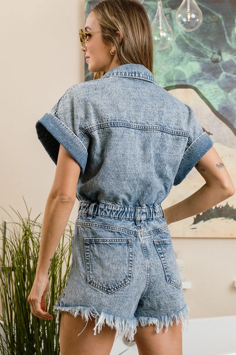 Denim Romper