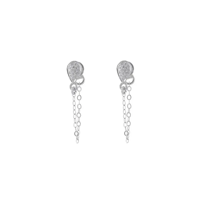 Draped Pave Diamond Earrings