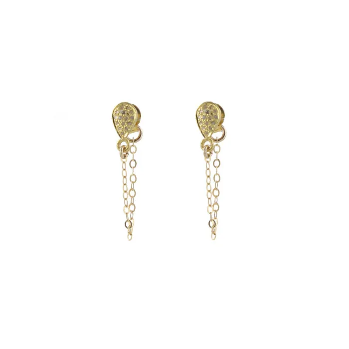 Draped Pave Diamond Earrings