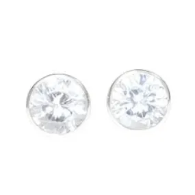 Faux Diamond Bezel Earrings