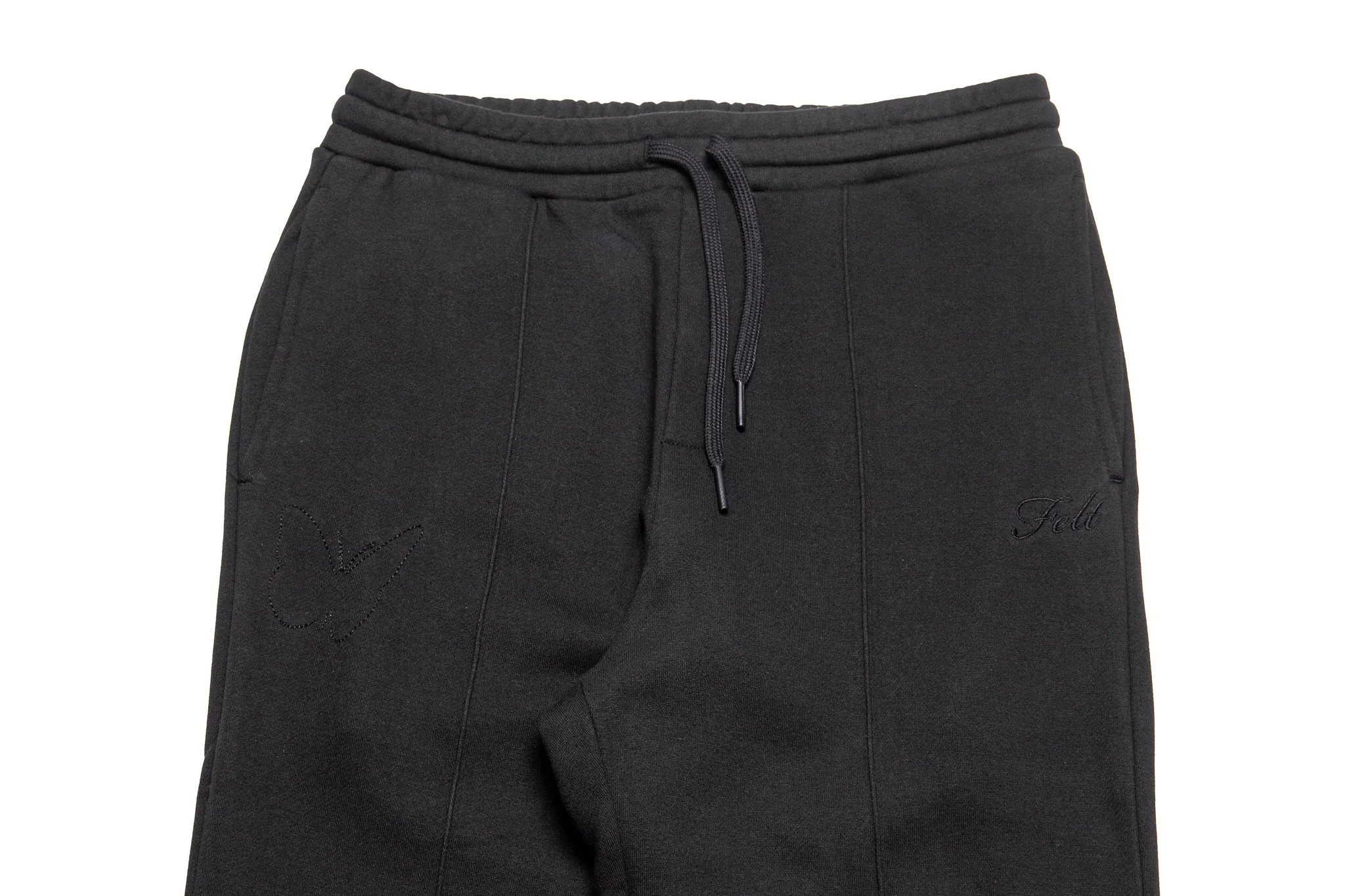 Felt Pleated Sweatpants "Black"