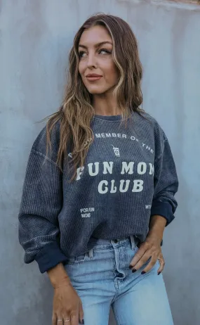 friday   saturday: fun mom club corded sweatshirt