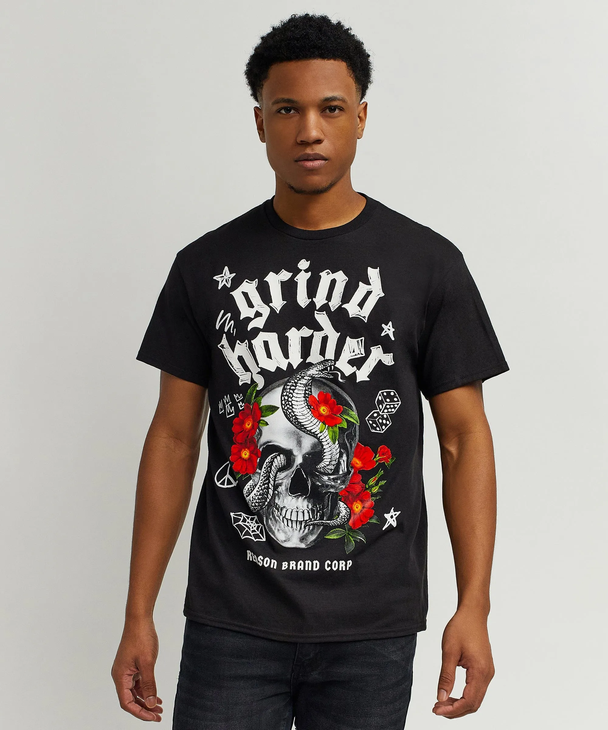 Grind Harder Short Sleeve Tee - Black