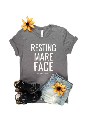 Heather Grey Resting Mare Face Short Sleeve Graphic Tee