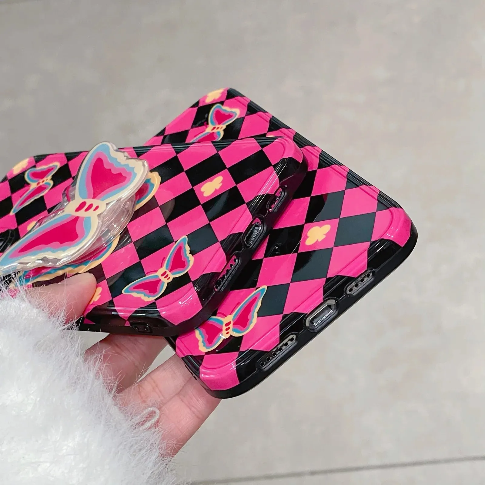 Hot Pink Butterfly Phone Case