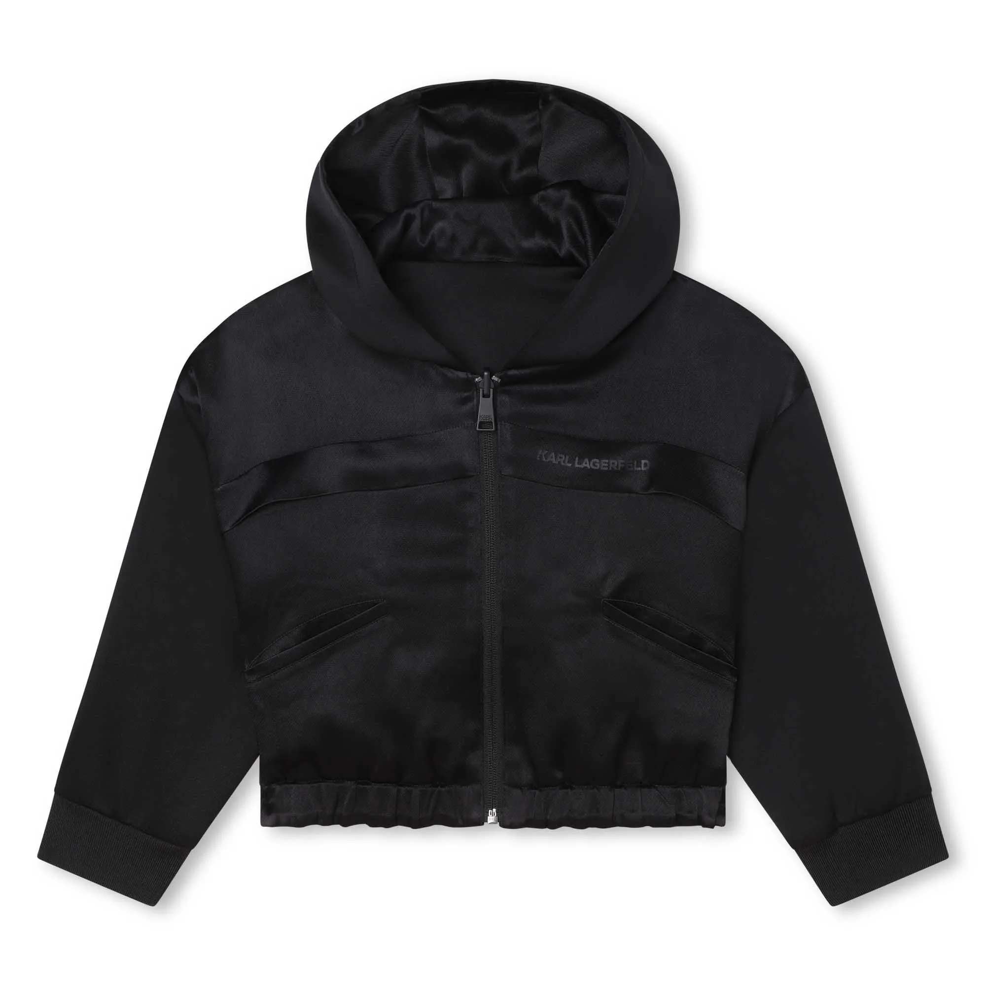 KARL LAGERFELD FW23 Jogging Zip Up Hoodie Cardigan with Logo