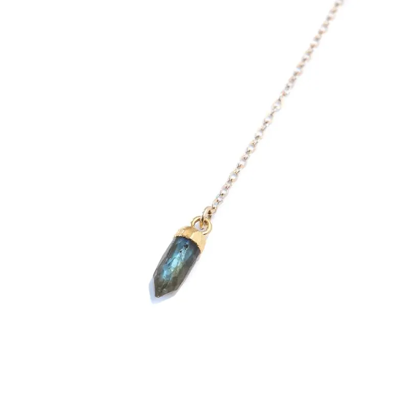 Labradorite Y Gold-Filled Necklace For Strength