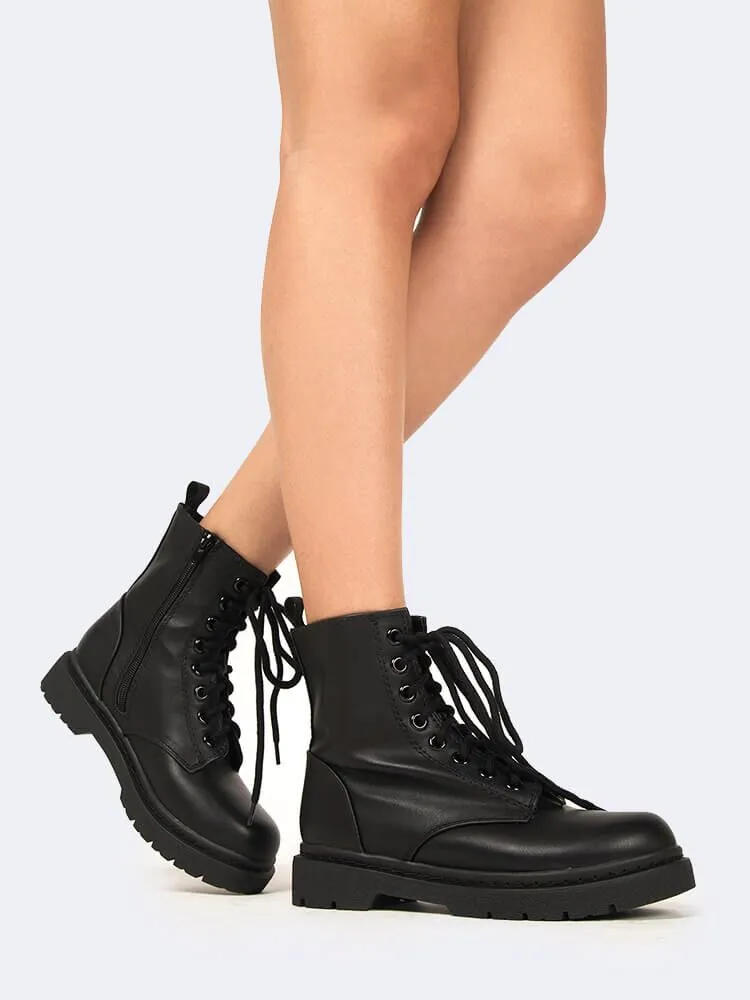 Lace Up Combat Boot