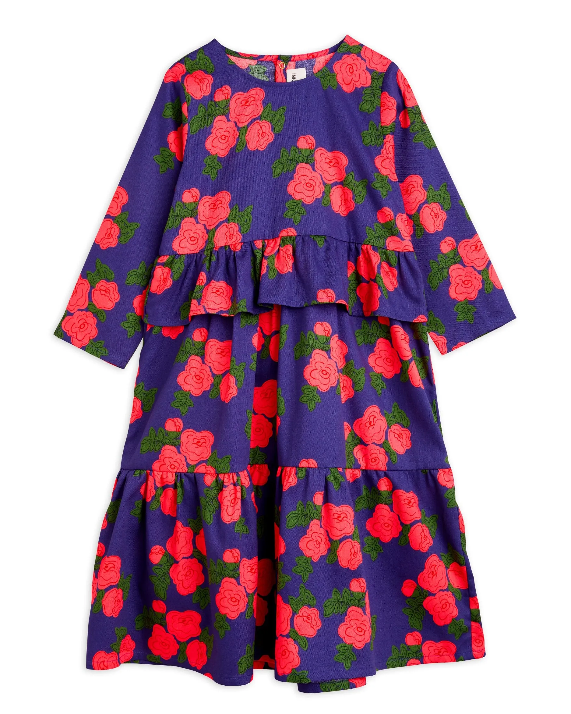 MINI RODINI Pre-SS24 Roses Woven Frilled Dress