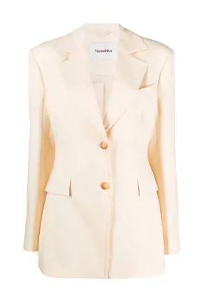 Nanushka Manouk Tweed Blazer - Creme