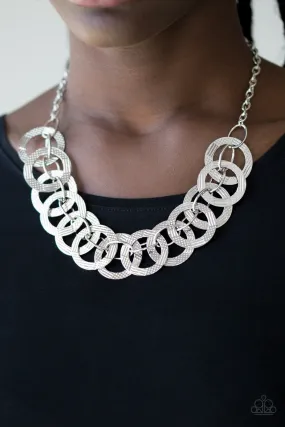 Paparazzi Accessories  - The Main Contender #N238 Box 3 - Silver Necklace