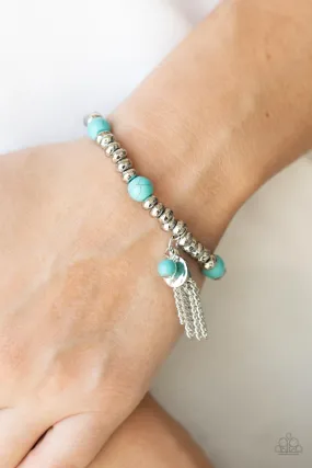 Paparazzi Bracelet Whimsically Wanderlust Blue Stone Stretchy Bracelet