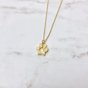 Paw Print Necklace - Gold