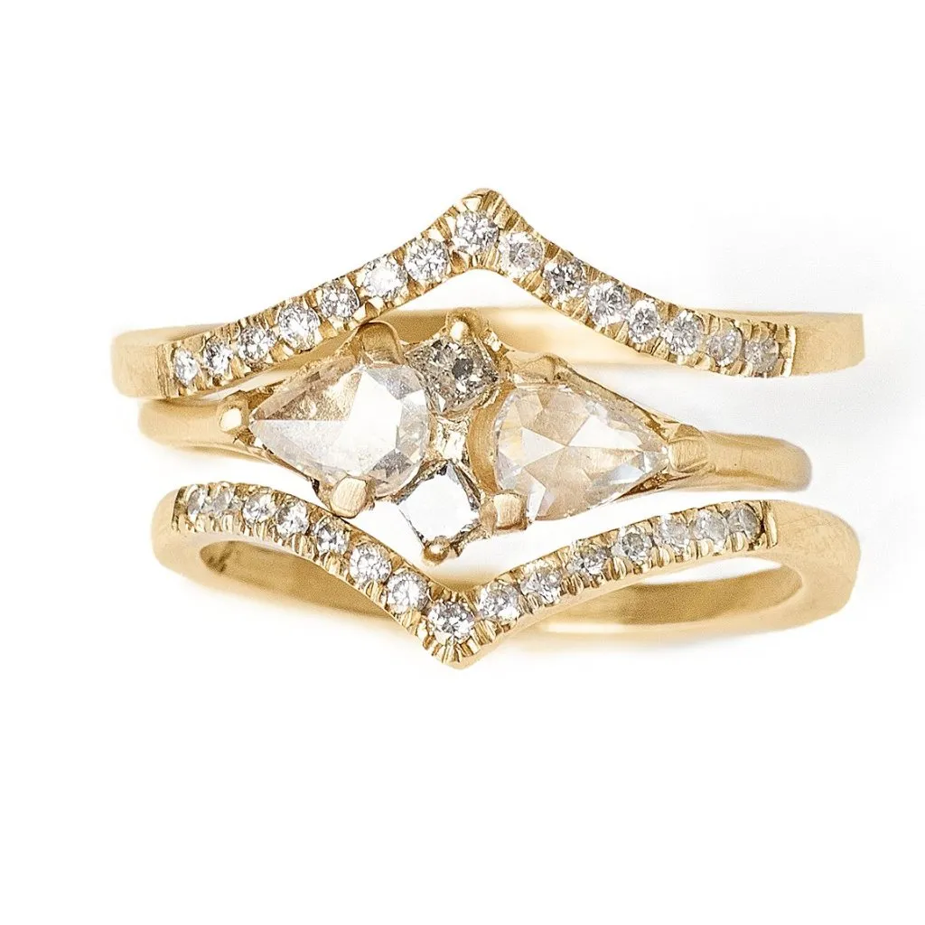 Rose cut diamond Penelope Ring