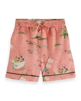 SCOTCH AND SODA SS24 GIRL STRAIGHT LEG ALL-OVER PRINTED SHORTS