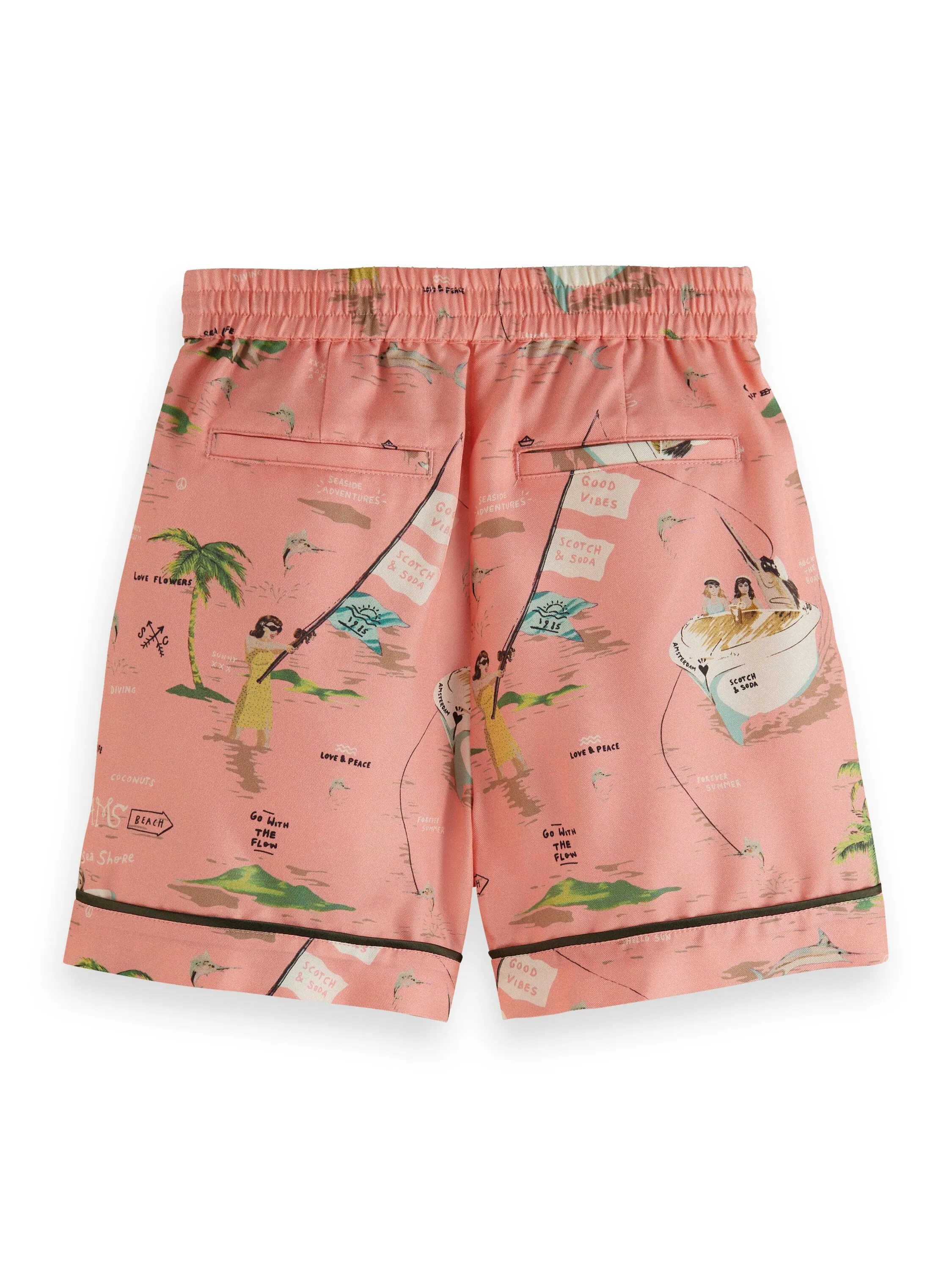 SCOTCH AND SODA SS24 GIRL STRAIGHT LEG ALL-OVER PRINTED SHORTS