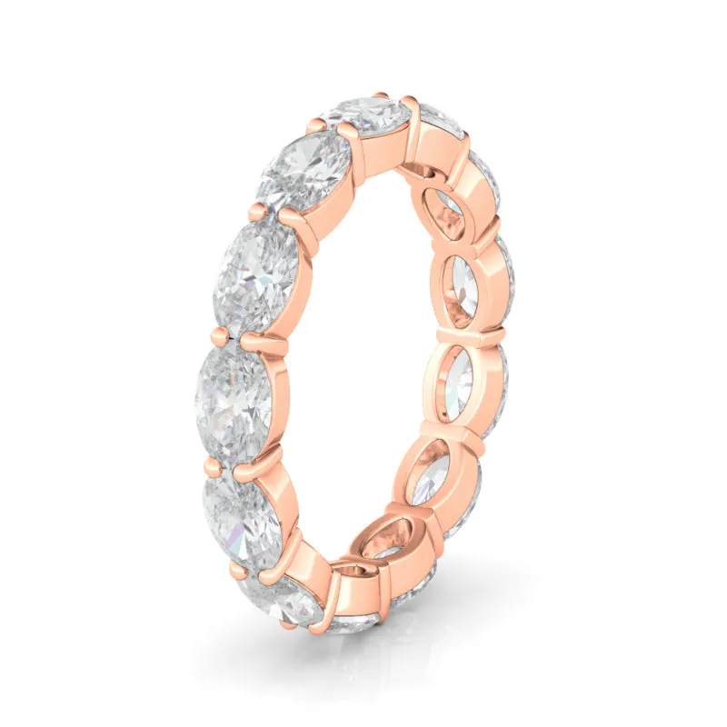 Sideways Oval Diamond Eternity Band