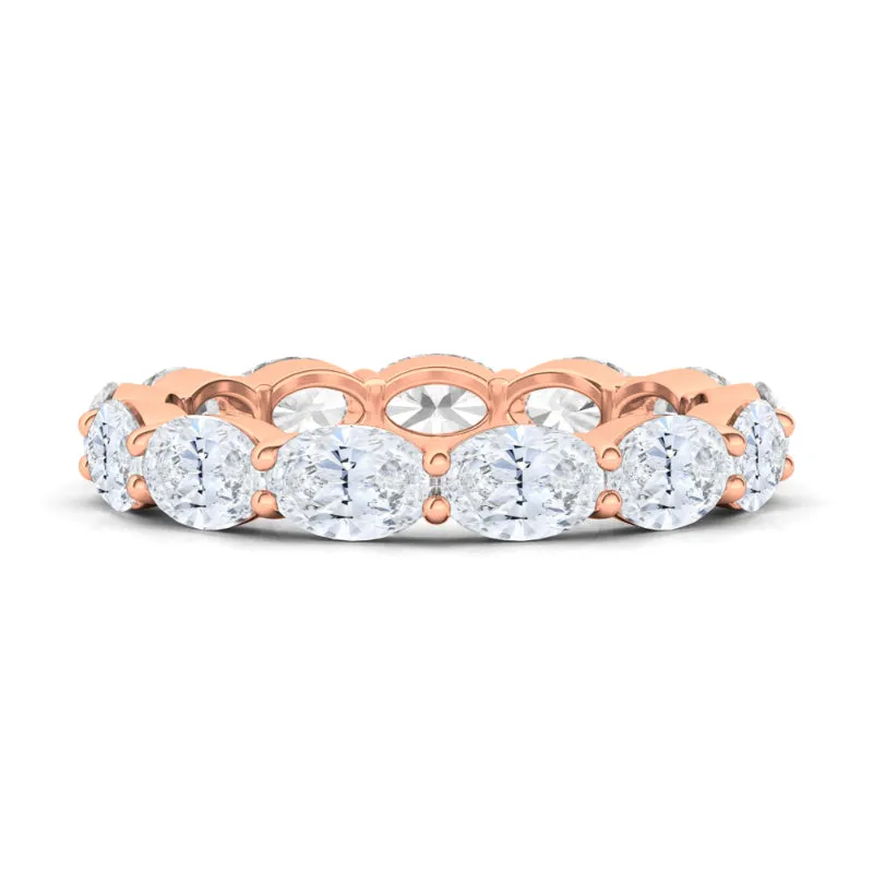 Sideways Oval Diamond Eternity Band