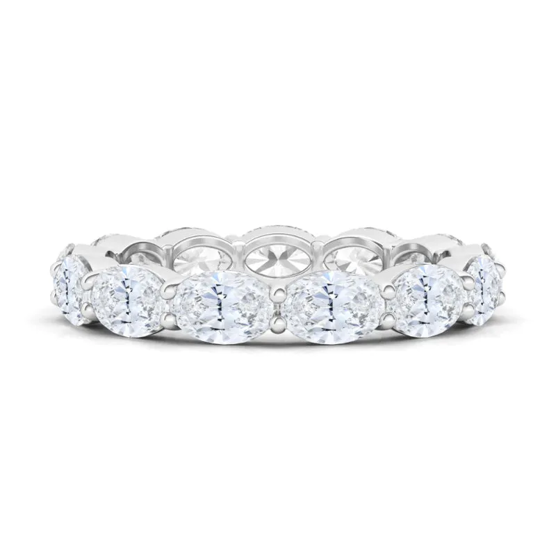 Sideways Oval Diamond Eternity Band