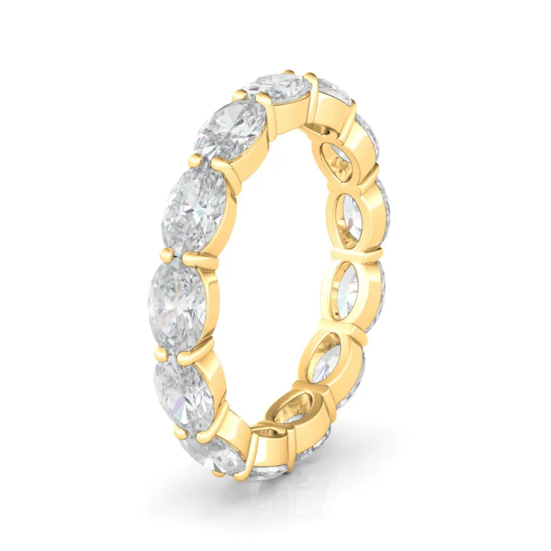 Sideways Oval Diamond Eternity Band