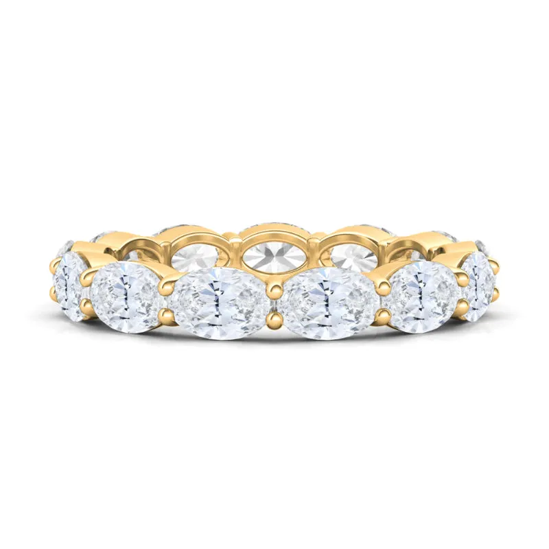 Sideways Oval Diamond Eternity Band