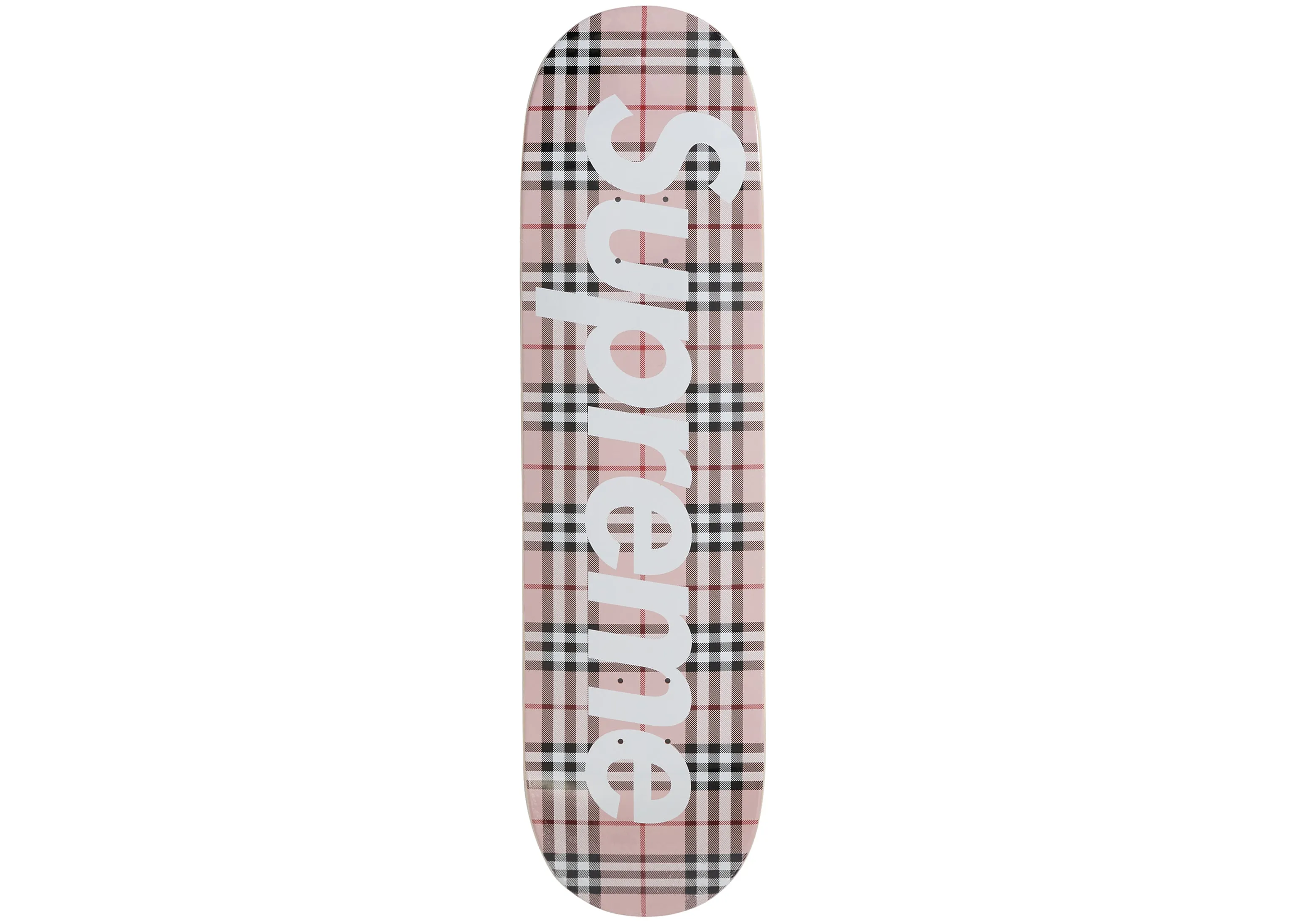 Supreme Burberry Skateboard Deck Pink