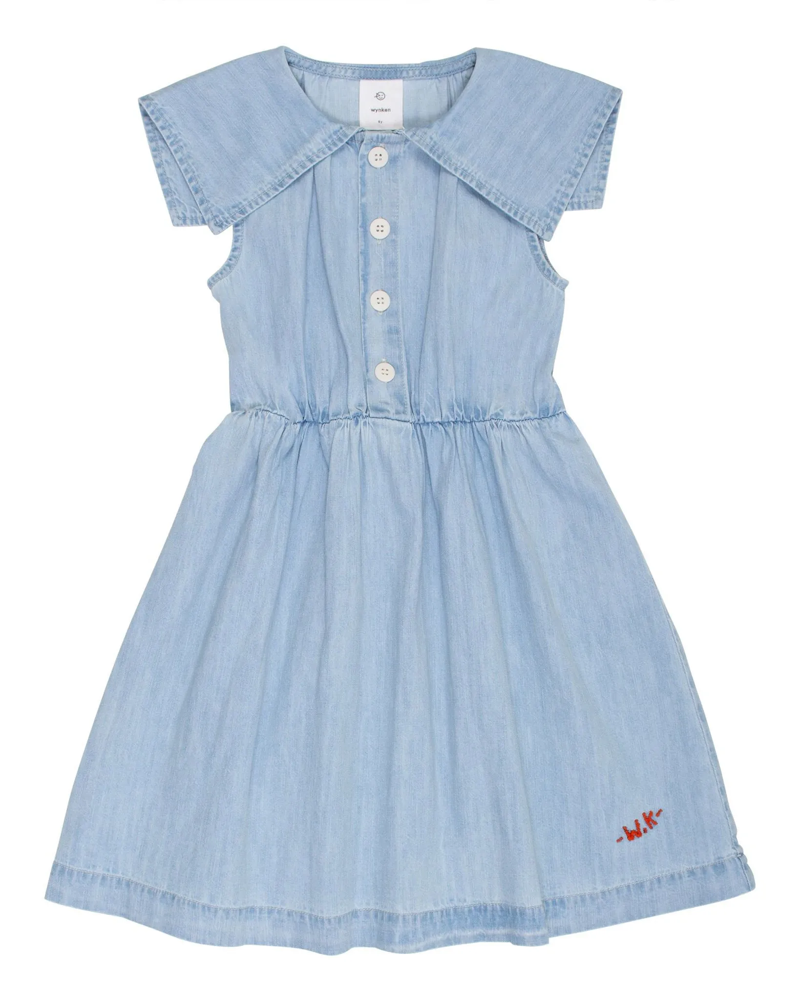 WYNKEN Denim Sila Collar Sundress in Light