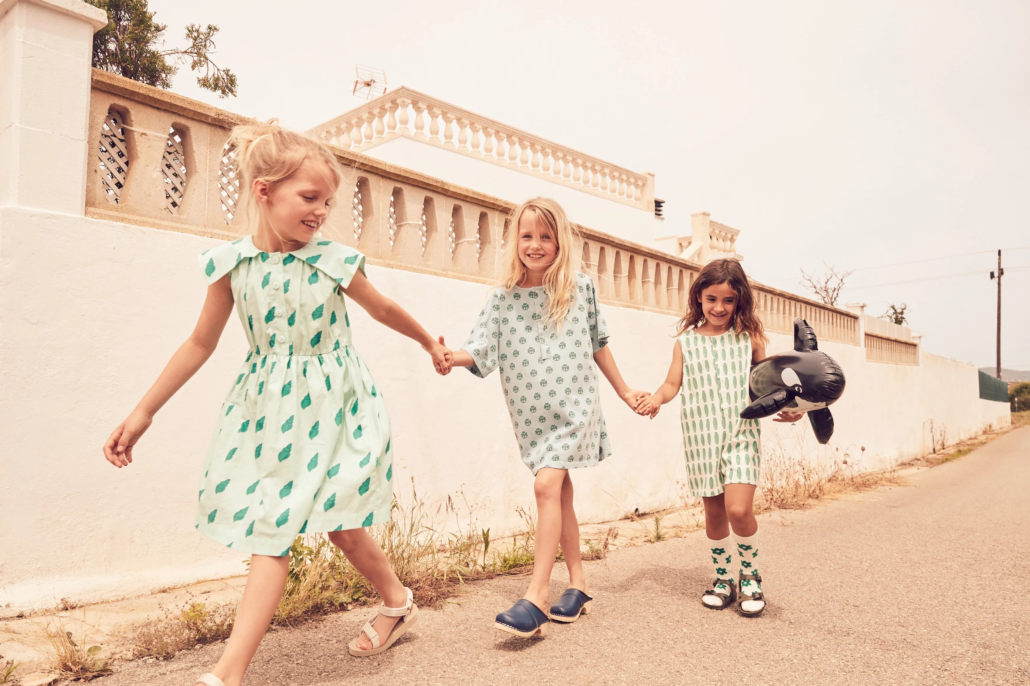 WYNKEN Sail Collar Sundress in Verdant Green